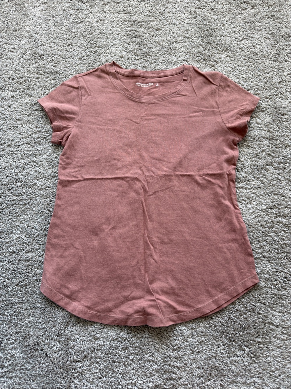 Abercrombie & Fitch Pink Relaxed Short Sleeve Tee
